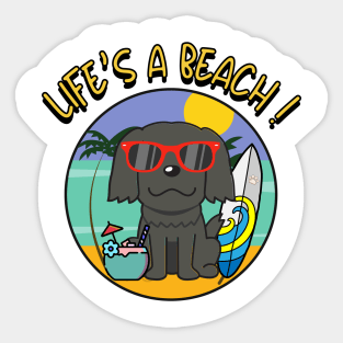 Life's a beach Sheepdog Sticker